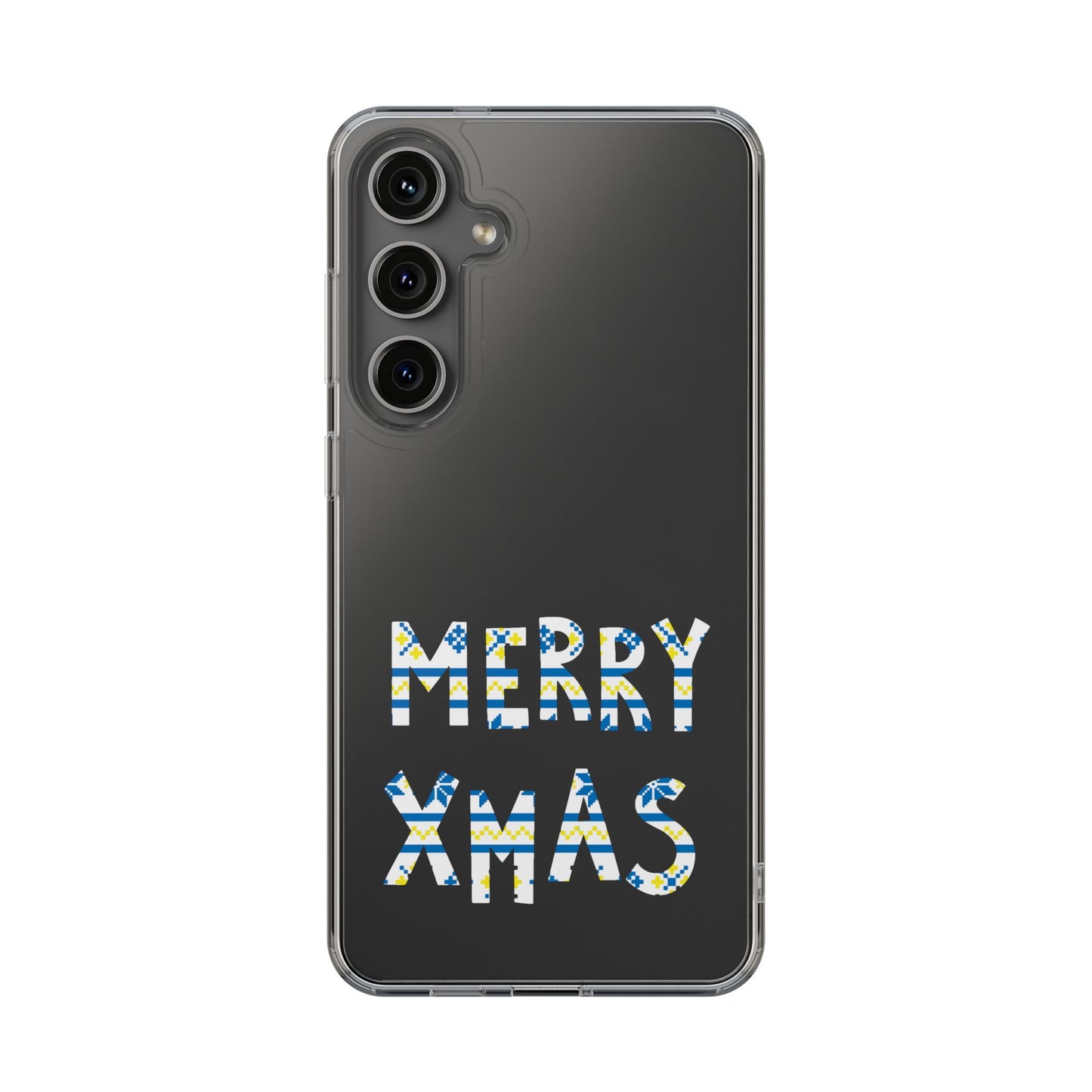 Leeds United "MERRY XMAS" Clear  Impact-Resistant Case: Christmas  Edition
