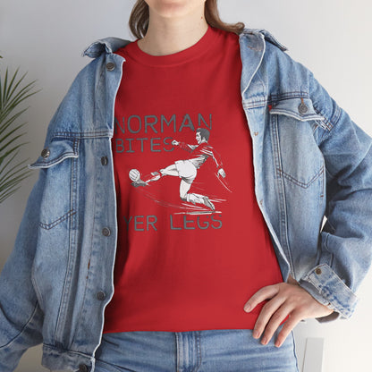 LUFC “Norman Bites Yer Legs” Tee:  Unisex Heavy Cotton Edition