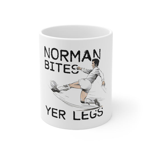LUFC “Norman Bites Yer Legs” Frosted Beer Mug