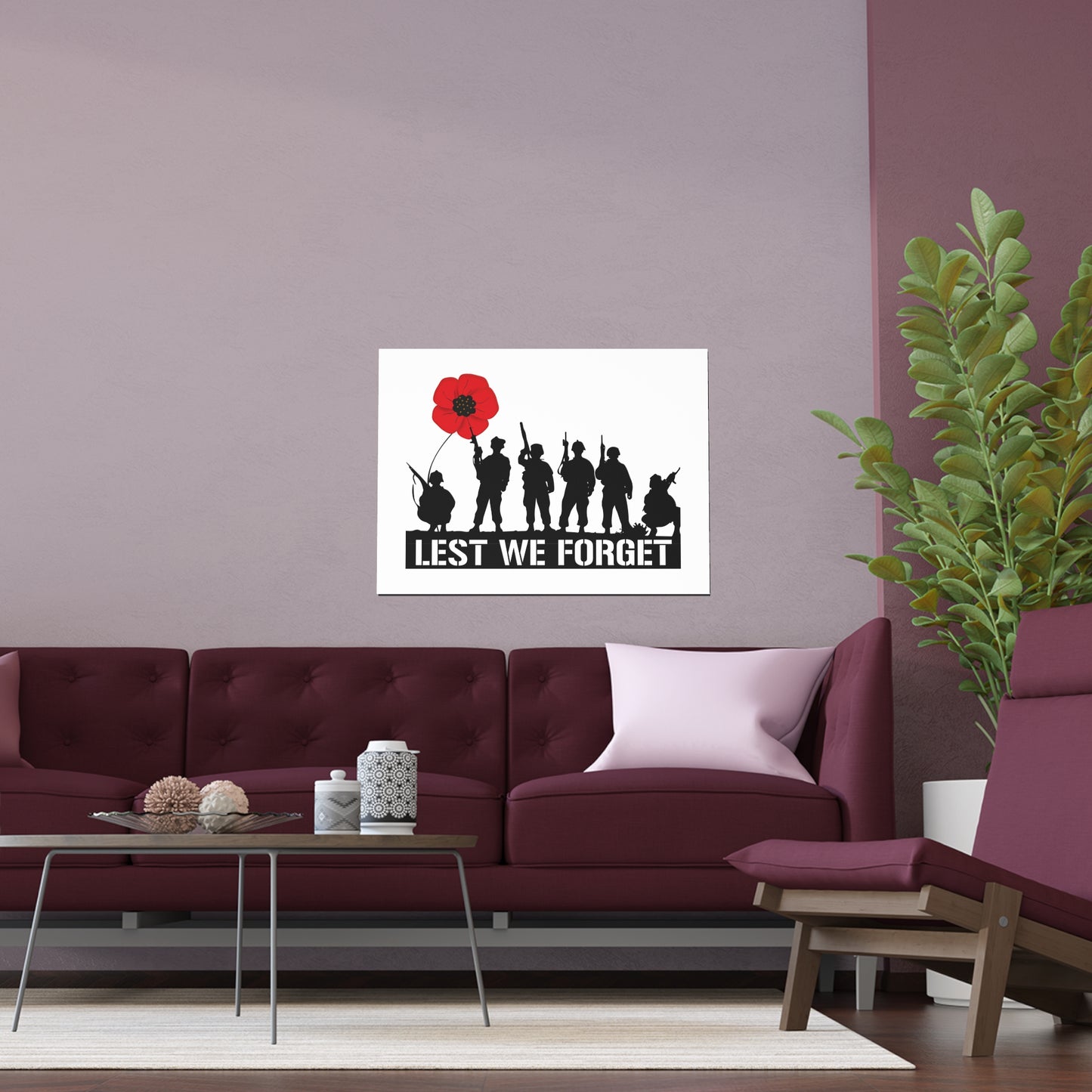 LUFC “Lest We Forget” Silk Poster:  Tribute Leeds United Wall Art