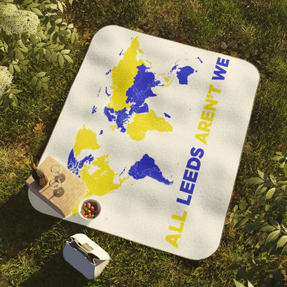 LUFC “All Leeds Aren’t We” Picnic  Blanket: Bold Fan Design