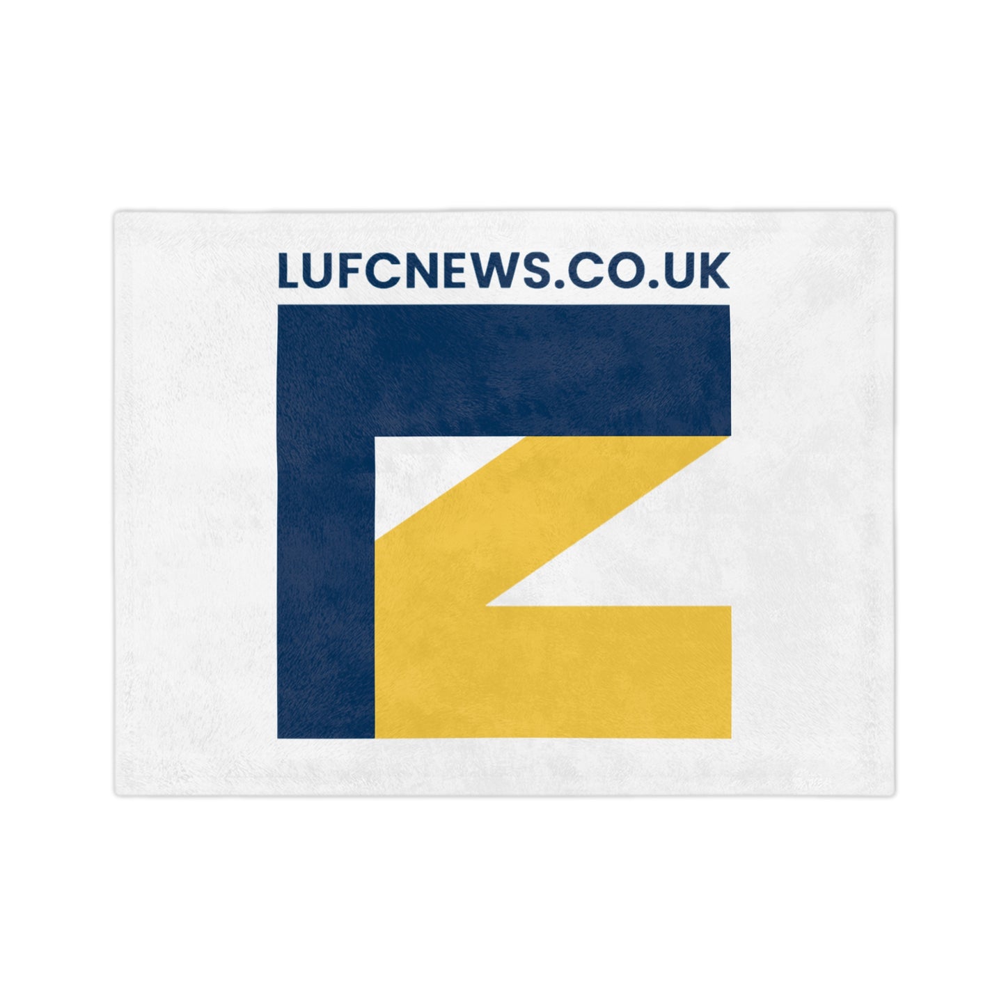 LUFC “LUFCNEWS.CO.UK” Velveteen  Sports Blanket: Official Fan Media  Design