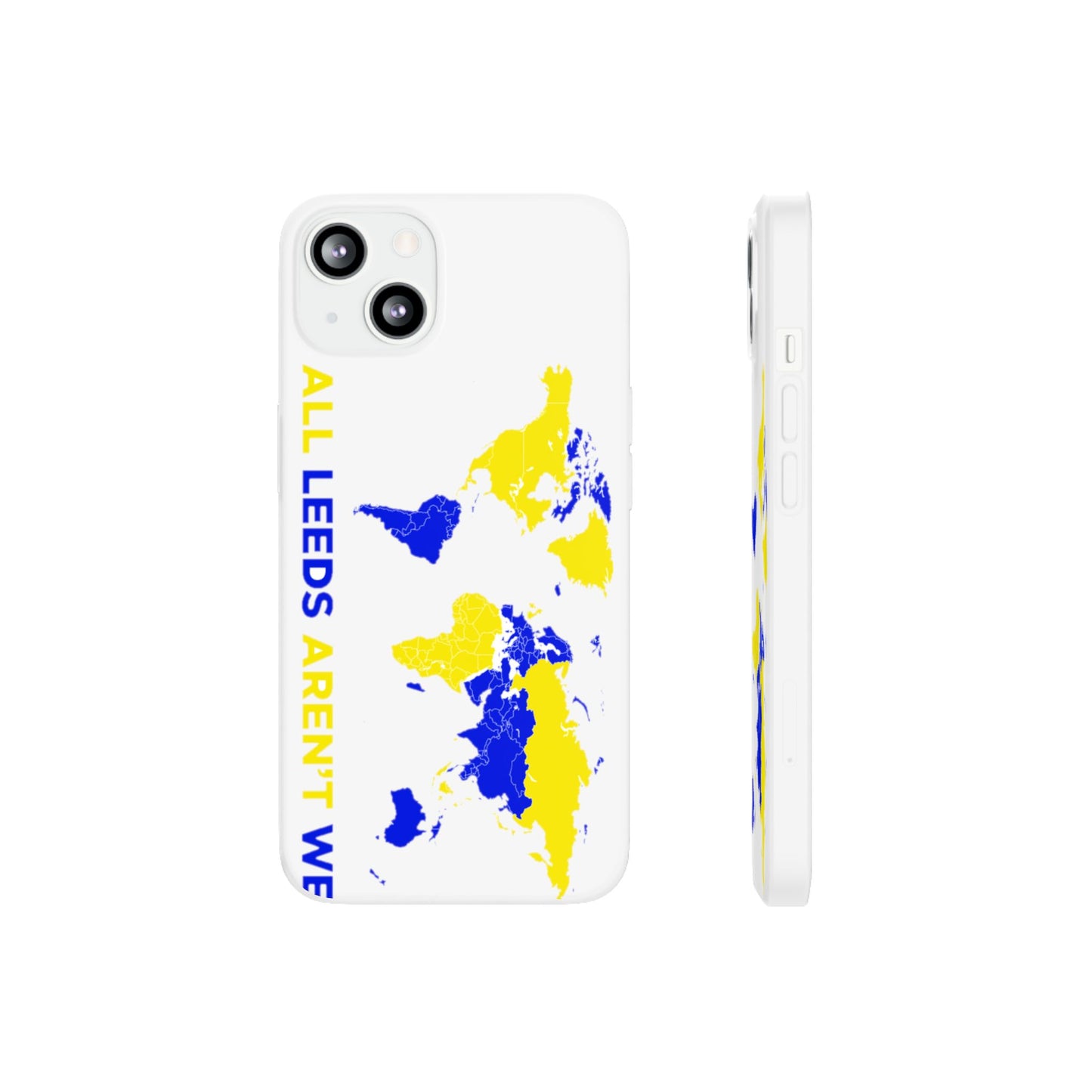 LUFC 'All Leeds Aren't We' World  Map: Flexi Case