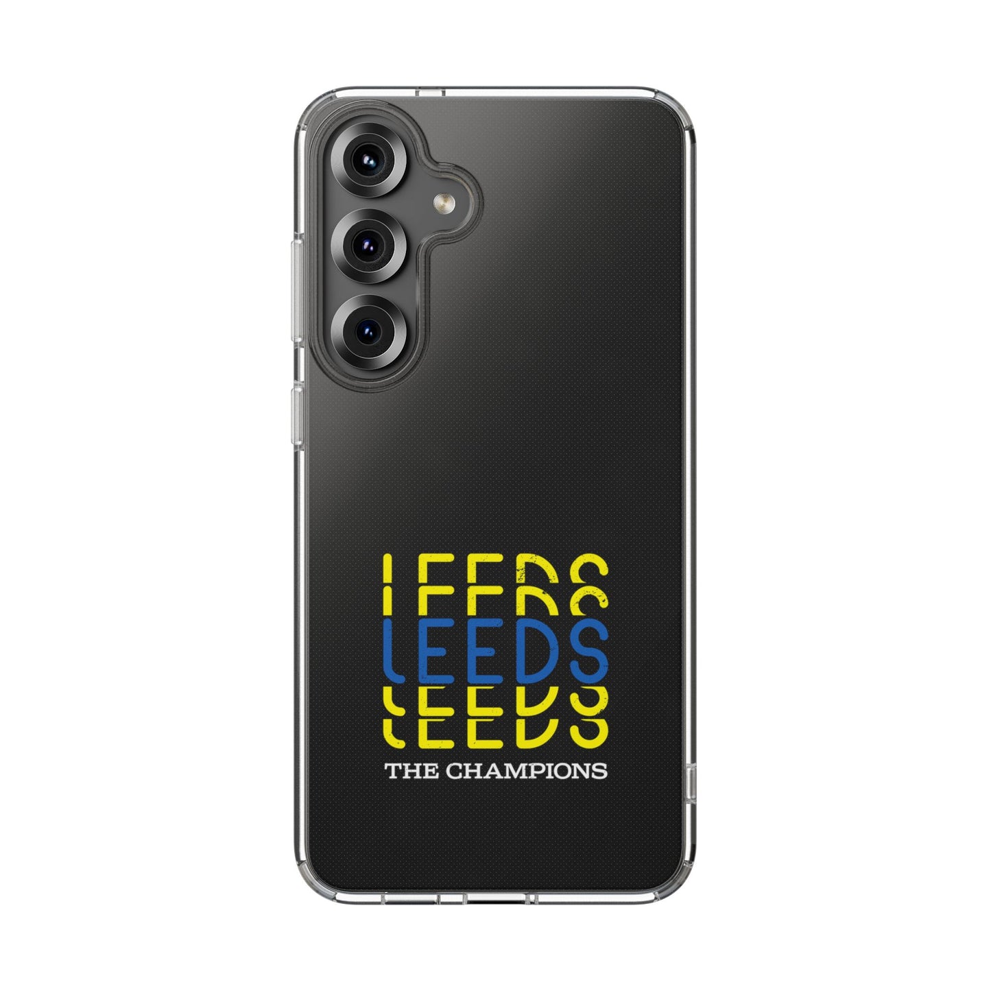 LUFC “LEEDS The Champions” Clear  Impact-Resistant Case