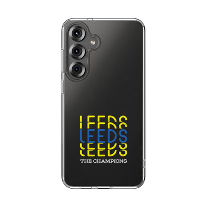 LUFC “LEEDS The Champions” Clear  Impact-Resistant Case
