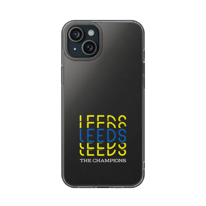 LUFC “LEEDS The Champions” Clear  Impact-Resistant Case