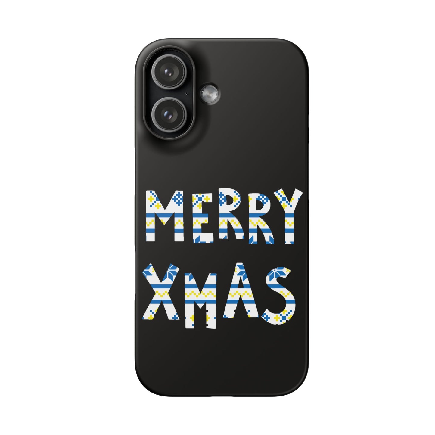 Leeds United "Merry Xmas" Blue &  Yellow Emblem Snap Case:  Christmas Edition