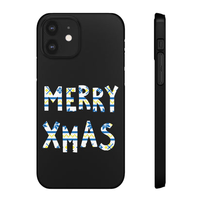 Leeds United "Merry Xmas" Blue &  Yellow Emblem Snap Case:  Christmas Edition