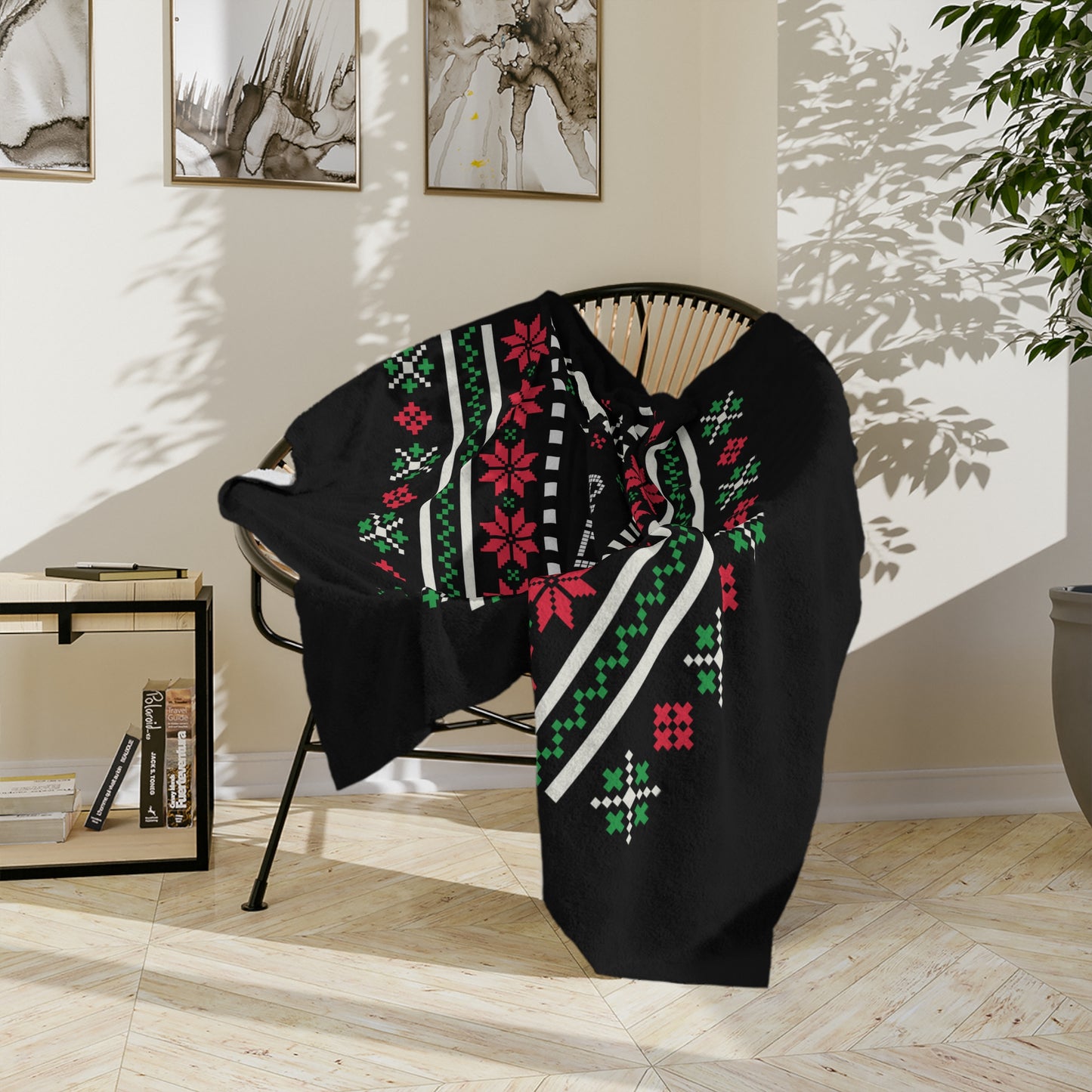 LUFC Christmas Velveteen Sports Blanket “ALL LEEDS AREN’T WE” Christmas Edition