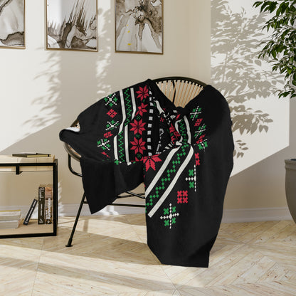 LUFC Christmas Velveteen Sports Blanket “ALL LEEDS AREN’T WE” Christmas Edition