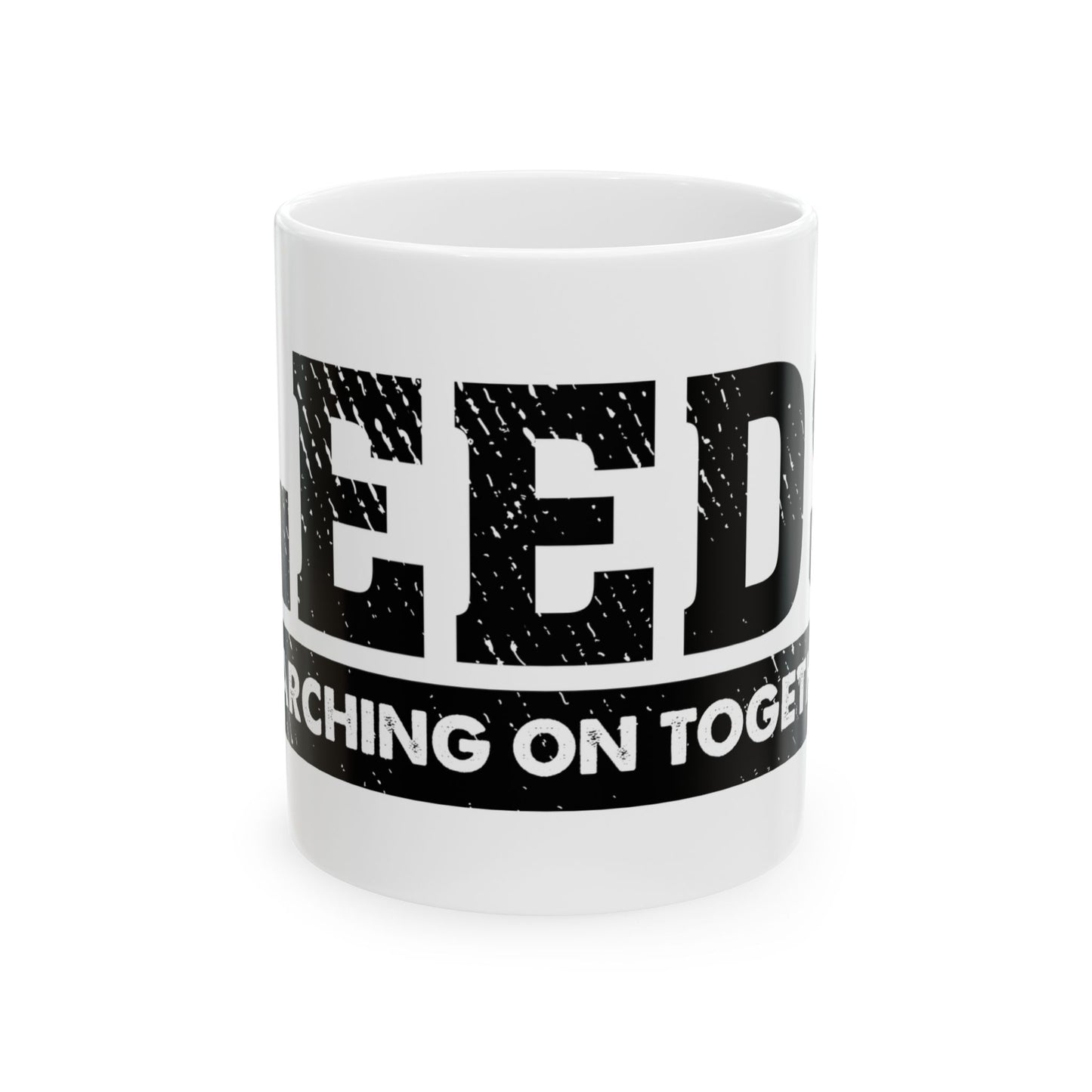 LUFC “Marching On Together” Quote  Mug