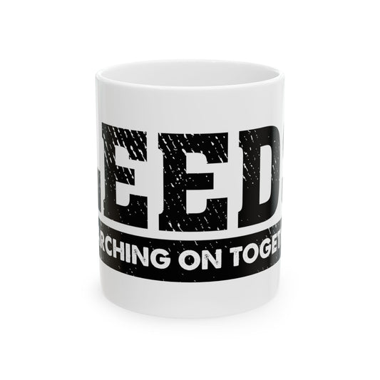 LUFC “Marching On Together” Quote  Mug