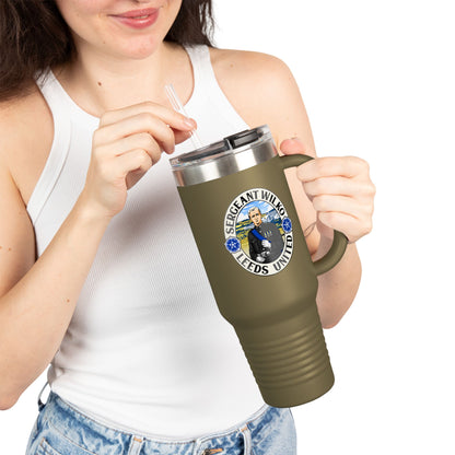 LUFC “Sergeant Wilko” 40oz  Insulated Travel Mug: Leeds United  Tribute Design