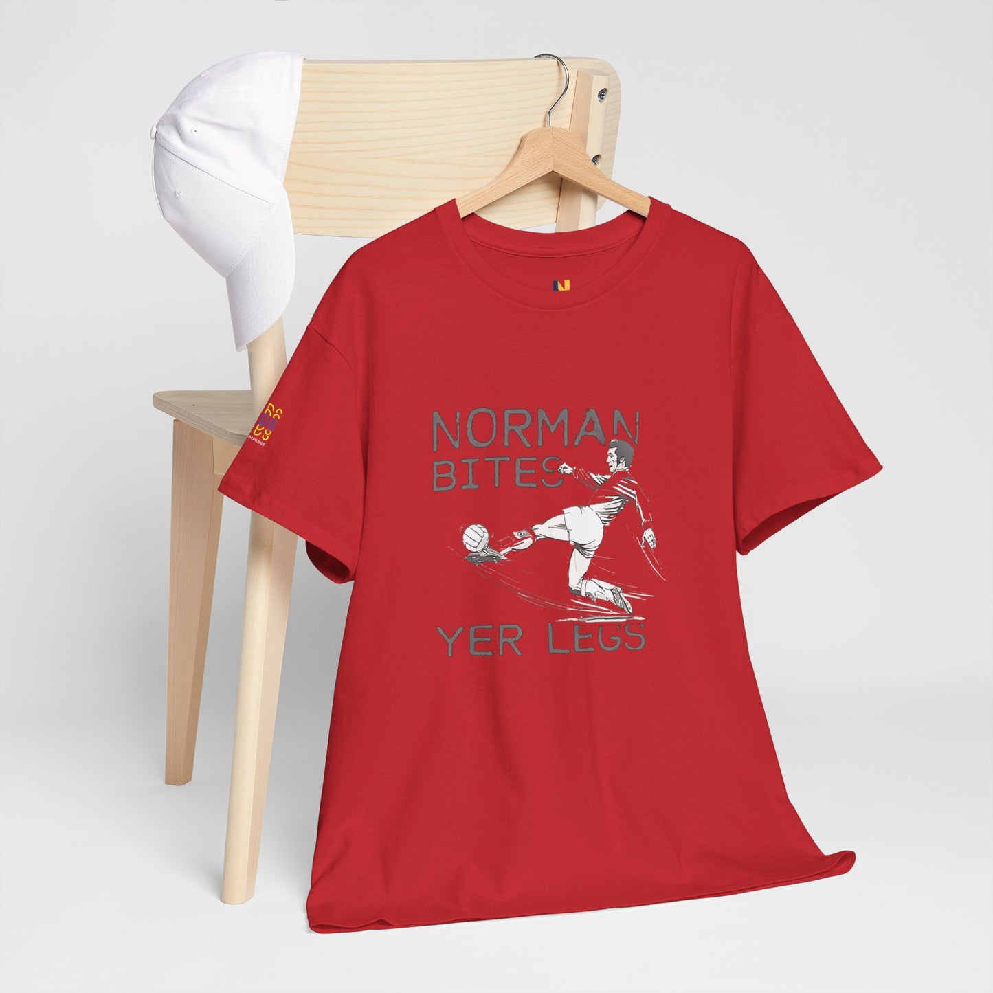 LUFC “Norman Bites Yer Legs” Tee:  Unisex Heavy Cotton Edition