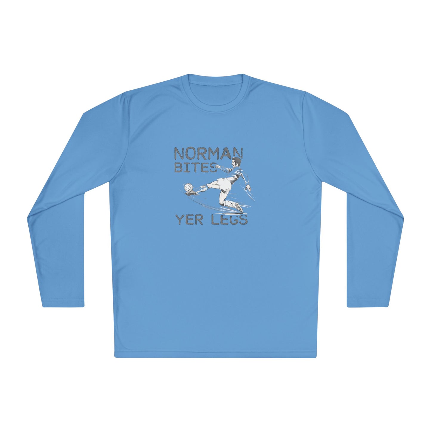 LUFC “Norman Bites Yer Legs” Long Sleeve T-Shirt: Unisex Humor Edition