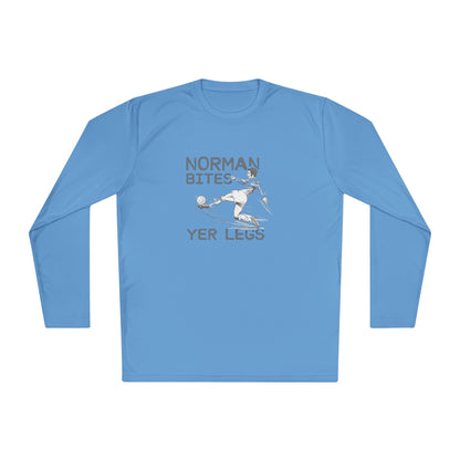 LUFC “Norman Bites Yer Legs” Long Sleeve T-Shirt: Unisex Humor Edition