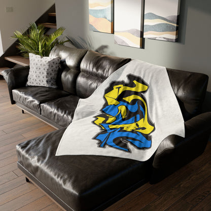 LUFC Graffiti Blanket