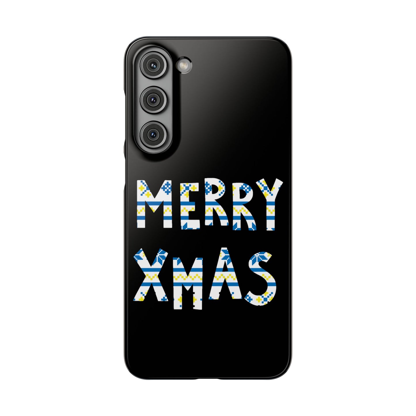 Leeds United "Merry Xmas" Blue &  Yellow Emblem Snap Case:  Christmas Edition