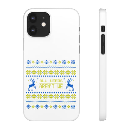 LUFC "All Leeds Aren't We" Blue &  Yellow Emblem Snap Case:  Christmas Edition