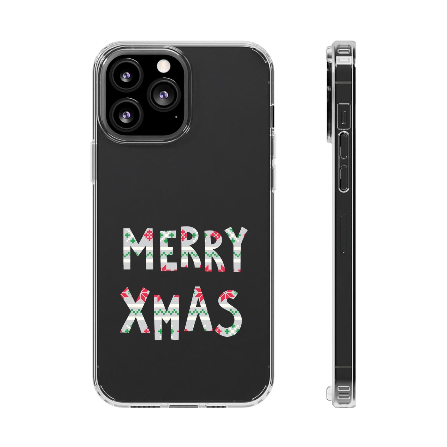 Leeds United "MERRY XMAS" Clear  Impact-Resistant Case: Christmas  Edition