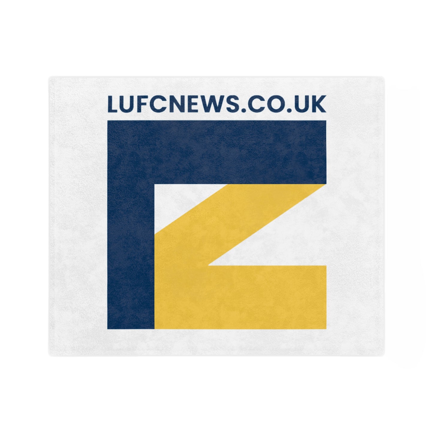 LUFC “LUFCNEWS.CO.UK” Velveteen  Sports Blanket: Official Fan Media  Design