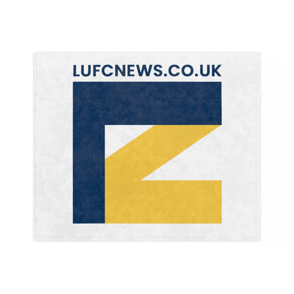 LUFC “LUFCNEWS.CO.UK” Velveteen  Sports Blanket: Official Fan Media  Design