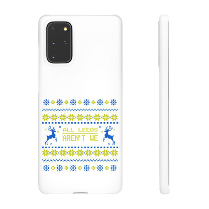 LUFC "All Leeds Aren't We" Blue &  Yellow Emblem Snap Case:  Christmas Edition