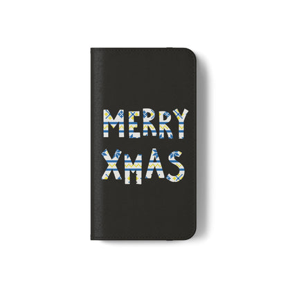 Leeds United "MERRY XMAS" Flip  Case Phone Wallet: Christmas  Edition