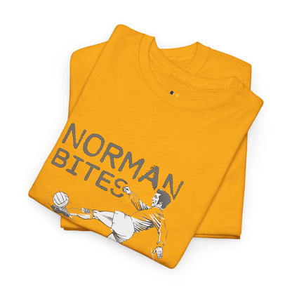 LUFC “Norman Bites Yer Legs” Tee:  Unisex Heavy Cotton Edition