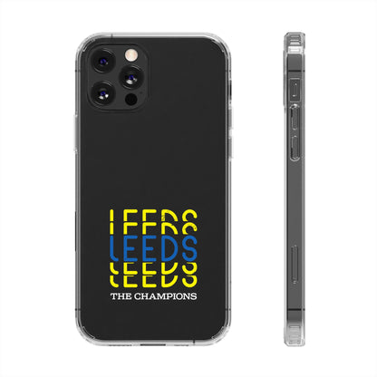LUFC “LEEDS The Champions” Clear  Impact-Resistant Case