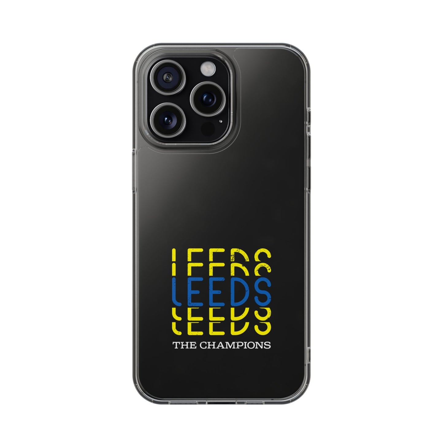 LUFC “LEEDS The Champions” Clear  Impact-Resistant Case