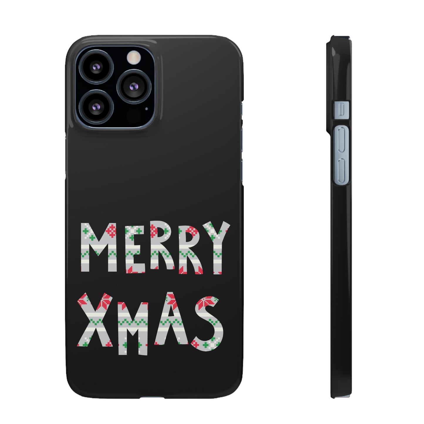 Leeds United "Merry Xmas" Red &  Green Emblem Snap Case: Christmas  Edition