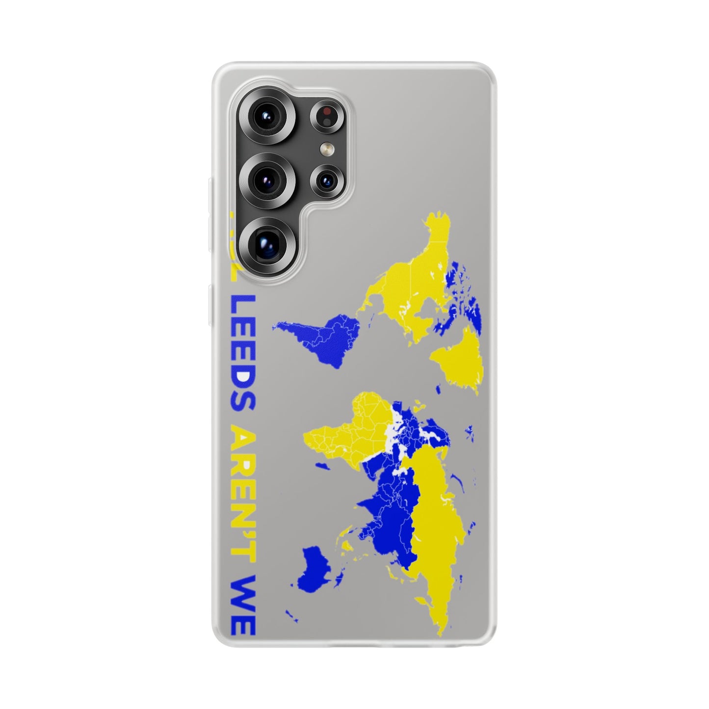 LUFC 'All Leeds Aren't We' World  Map: Flexi Case