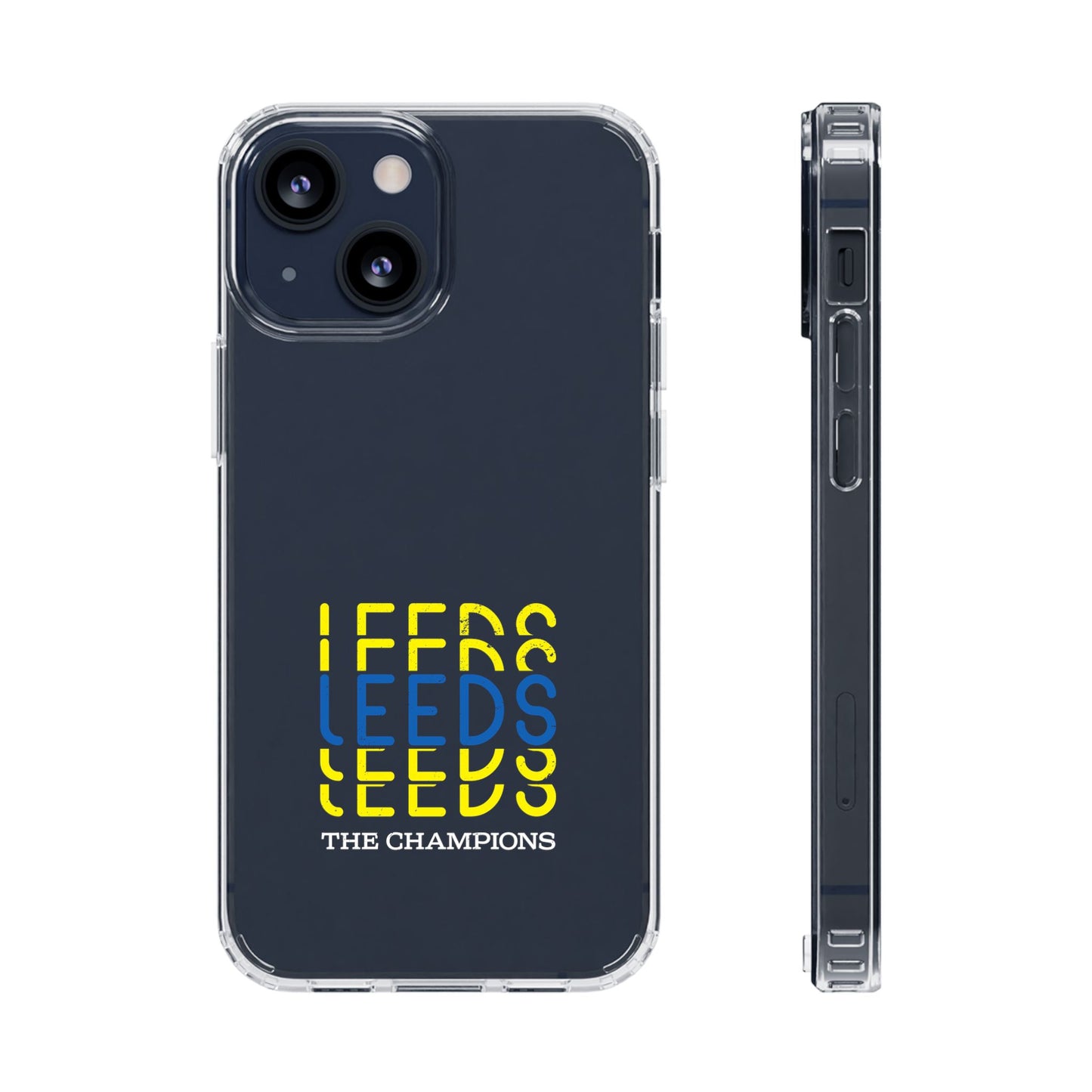 LUFC “LEEDS The Champions” Clear  Impact-Resistant Case