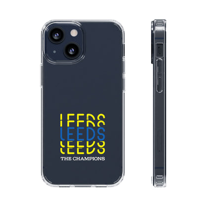 LUFC “LEEDS The Champions” Clear  Impact-Resistant Case