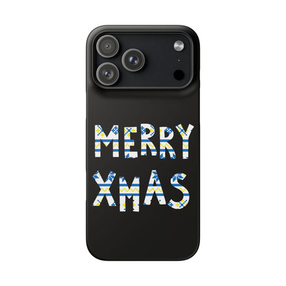 Leeds United "Merry Xmas" Blue &  Yellow Emblem Snap Case:  Christmas Edition