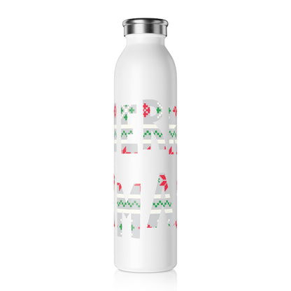 20oz LUFC “Merry Xmas” Christmas  Design Slim Stainless Steel Water  Bottle