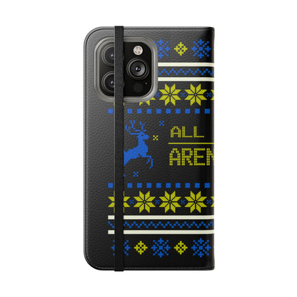 LUFC "All Leeds Aren't We" Flip Case  Phone Wallet: Christmas Edition
