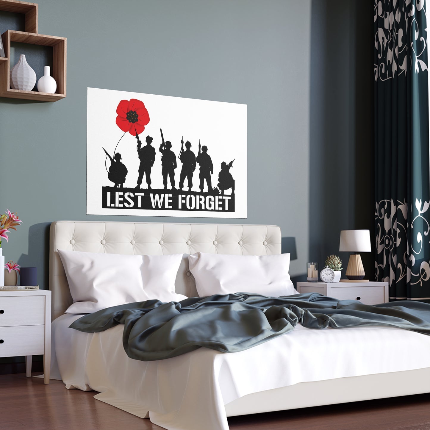 LUFC “Lest We Forget” Silk Poster:  Tribute Leeds United Wall Art