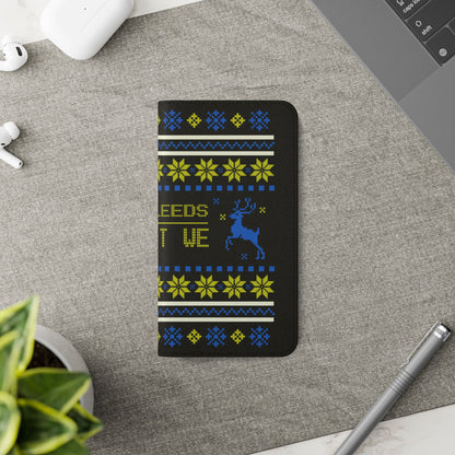 LUFC "All Leeds Aren't We" Flip Case  Phone Wallet: Christmas Edition