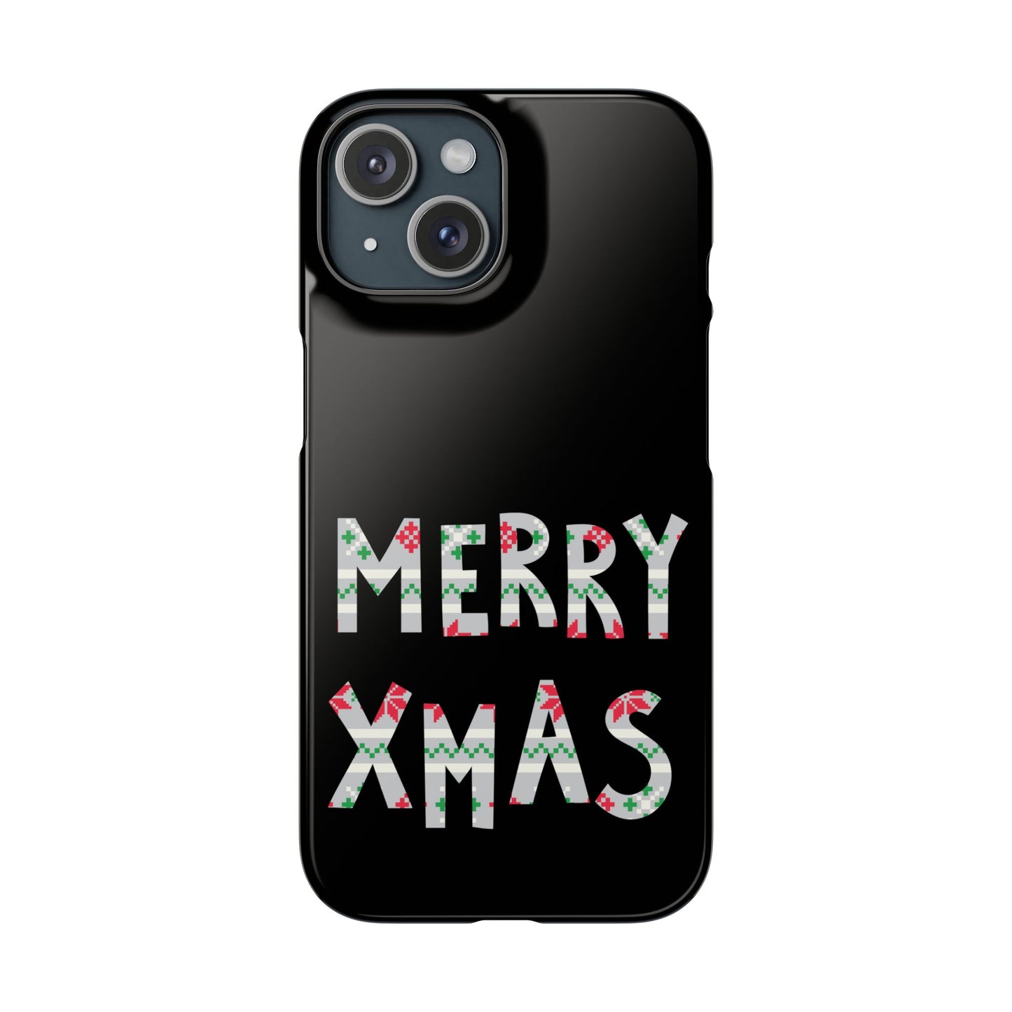 Leeds United "Merry Xmas" Red &  Green Emblem Snap Case: Christmas  Edition