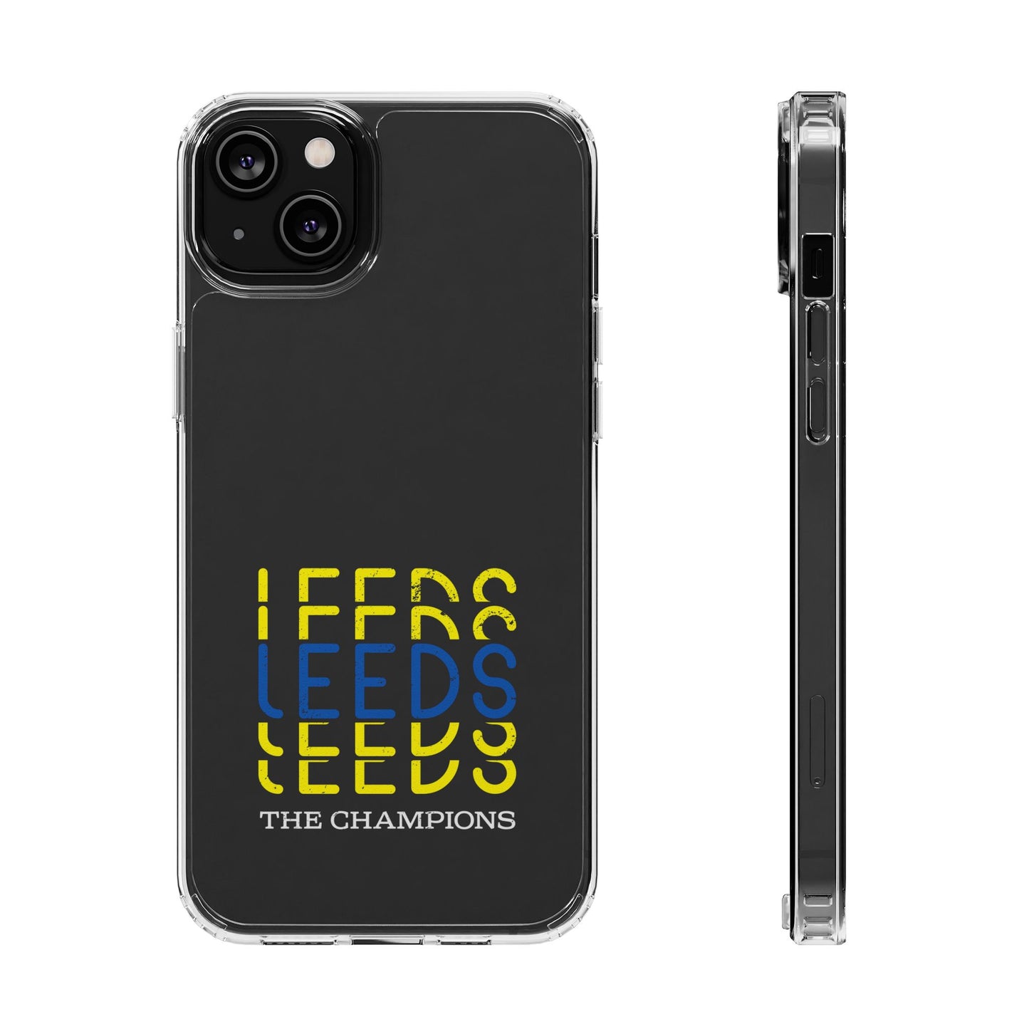LUFC “LEEDS The Champions” Clear  Impact-Resistant Case