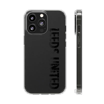 LUFC “LEEDS UNITED” Clear  Impact-Resistant Case
