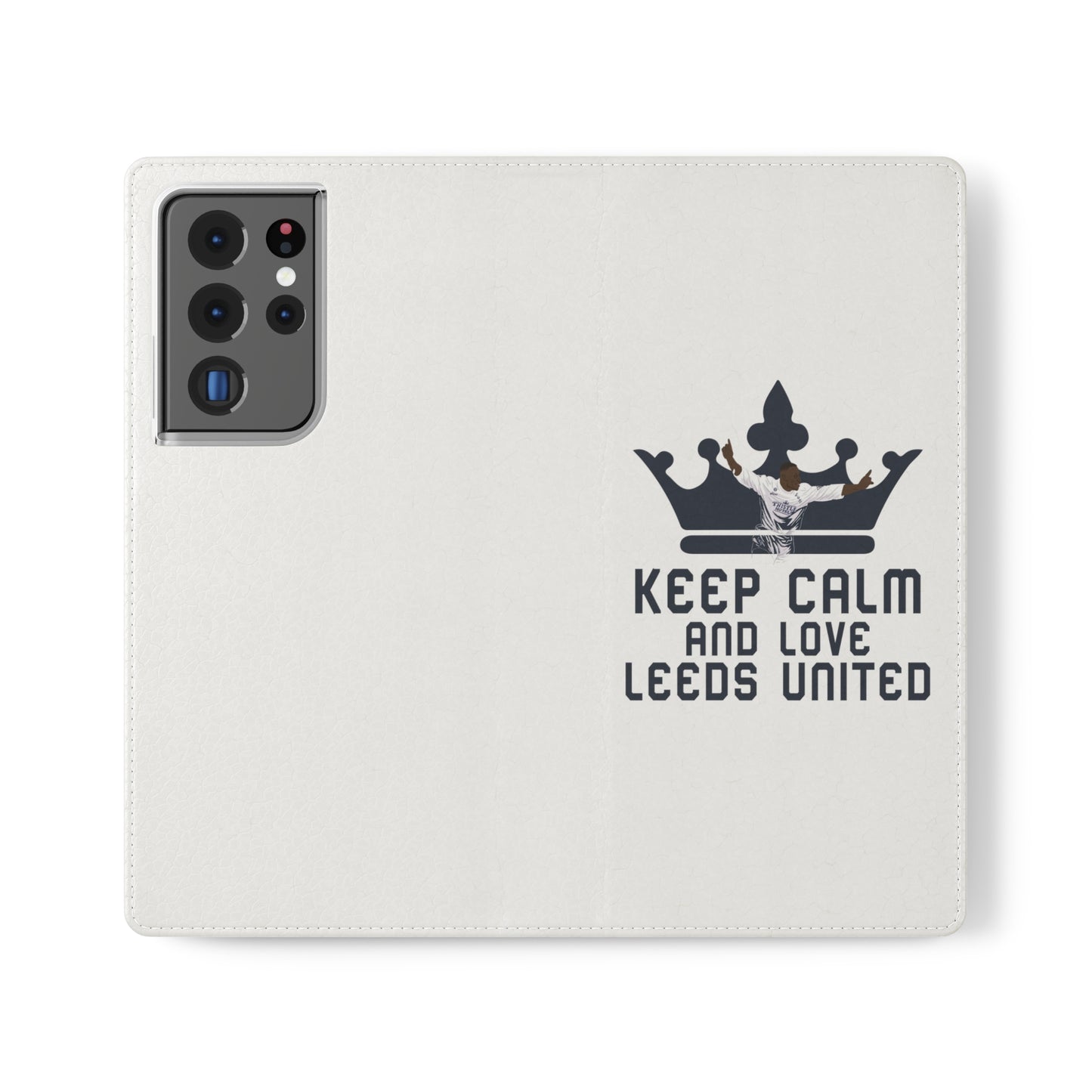 Funda para teléfono con tapa - Mantenga la calma y ame al Leeds United