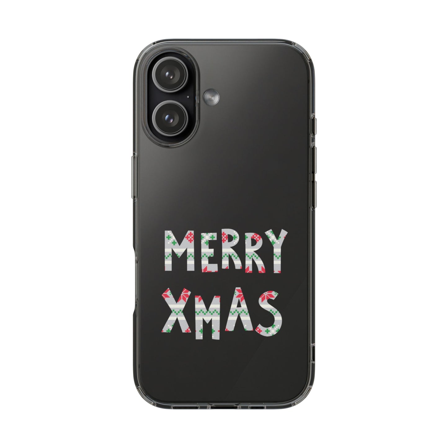 Leeds United "MERRY XMAS" Clear  Impact-Resistant Case: Christmas  Edition