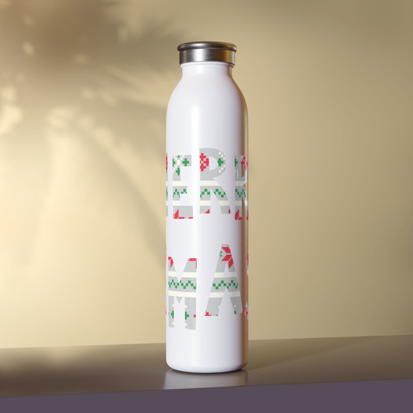 20oz LUFC “Merry Xmas” Christmas  Design Slim Stainless Steel Water  Bottle