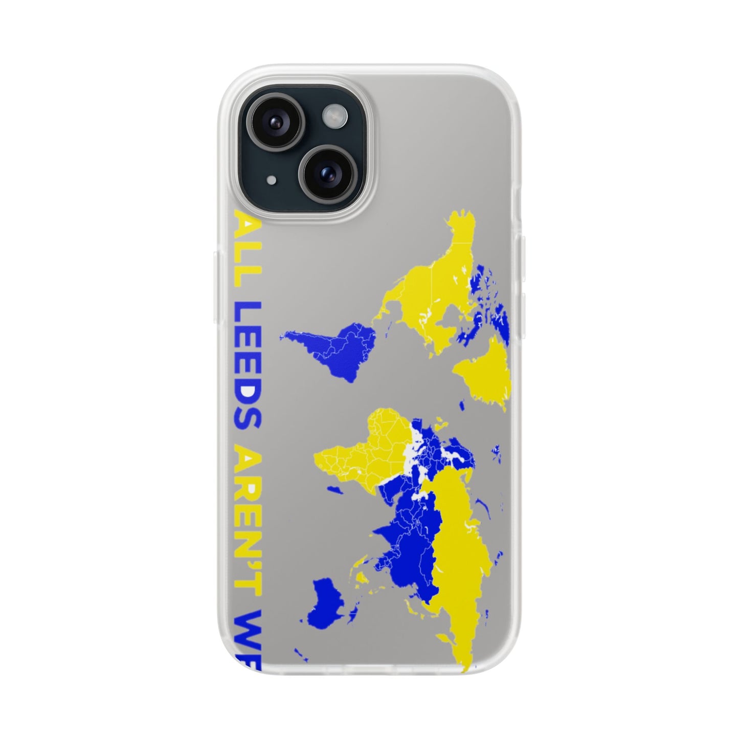 LUFC 'All Leeds Aren't We' World  Map: Flexi Case
