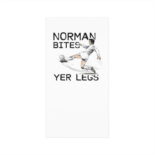 LUFC “Norman Bites Yer Legs”  Winter Neck Gaiter: Fleece-Lined  Cold-Weather Essential