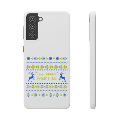 LUFC "All Leeds Aren't We" Blue &  Yellow Emblem Snap Case:  Christmas Edition
