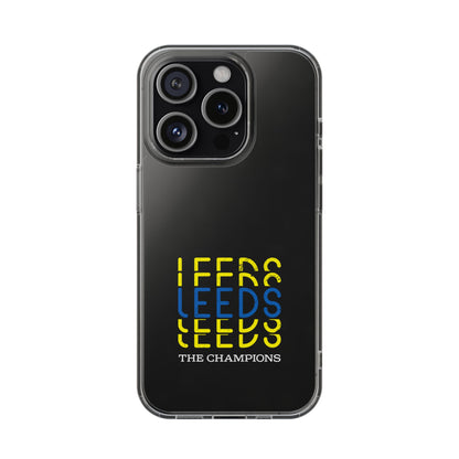 LUFC “LEEDS The Champions” Clear  Impact-Resistant Case